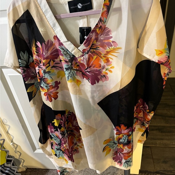 Floral Print Women's Top - Multicolor - Picture 3 of 7